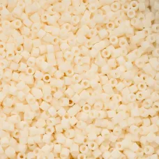 Matte Macaron - Warm Cream Cylin Beads, 25gm bulk bag