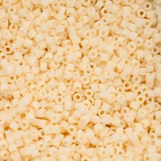 Matte Macaron - Blush Ivory Cylin Beads, 25gm bulk bag