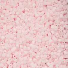 Matte Macaron - Pale Pink Cylin Beads, 25gm bulk bag