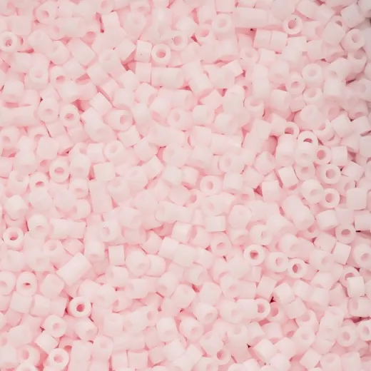 Matte Macaron - Pale Pink Cylin Beads, 5g appx. Matte Macaron - Pale Pink Cylin Beads, 5g appx.