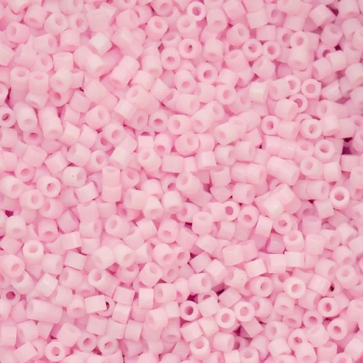 Matte Macaron - Pink Cotton Candy Cylin Beads, 5g appx. Matte Macaron - Pink Cotton Candy Cylin Beads, 5g appx.