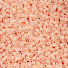 Matte Macaron - Apricot Cylin Beads, 25gm bulk bag