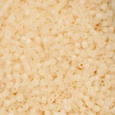Matte Macaron AB - Ivory Cylin Beads, 25gm bulk bag