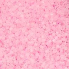 Matte Macaron AB - Baby Pink Cylin Beads, 25gm bulk bag