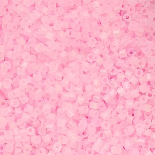 Matte Macaron AB - Baby Pink Cylin Beads, 5g appx. Matte Macaron AB - Baby Pink Cylin Beads, 5g appx.