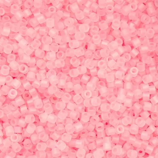 Matte Macaron AB - Coral Pink Cylin Beads, 5g appx. Matte Macaron AB - Coral Pink Cylin Beads, 5g appx.
