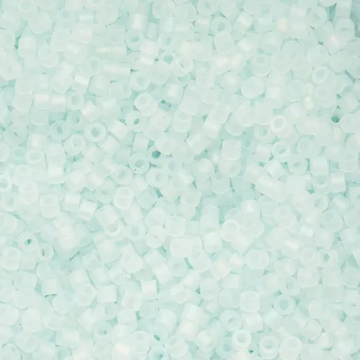 Matte Macaron AB - Soft Blue Cylin Beads, 5g appx.