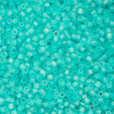 Matte Macaron AB - Blue Turquoise Cylin Beads, 25gm bulk bag