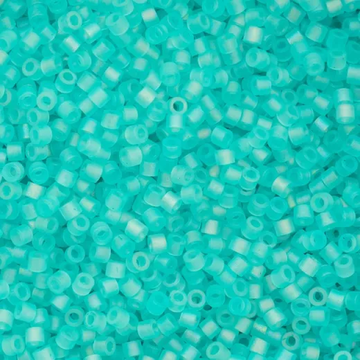 Matte Macaron AB - Blue Turquoise Cylin Beads, 5g appx. Matte Macaron AB - Blue Turquoise Cylin Beads, 5g appx.