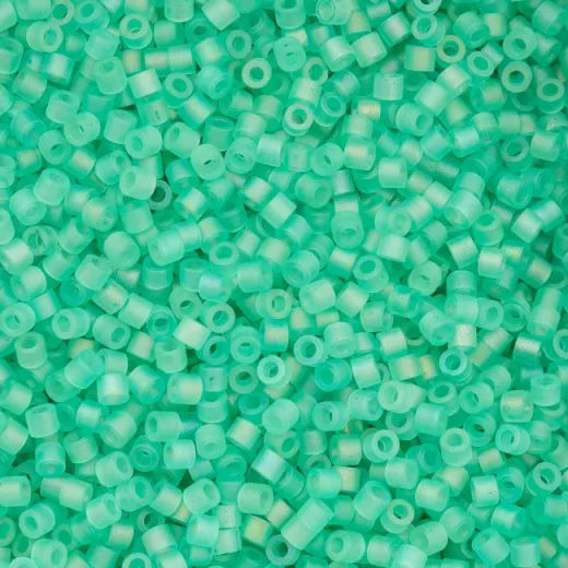 Matte Macaron AB - Green Turquoise Cylin Beads, 5g appx. Matte Macaron AB - Green Turquoise Cylin Beads, 5g appx.