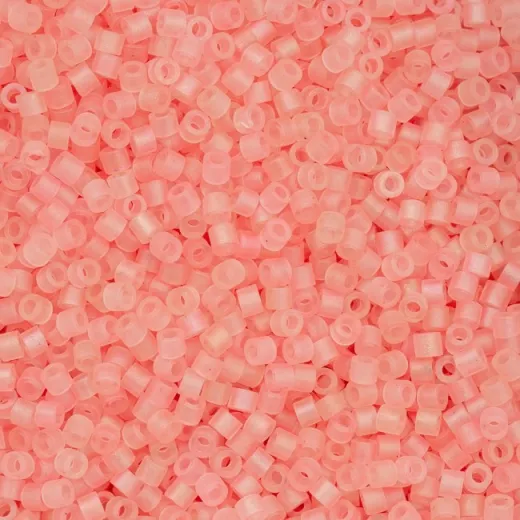 Matte Macaron AB - Light Coral Cylin Beads, 5g appx. Matte Macaron AB - Light Coral Cylin Beads, 5g appx.