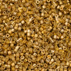 Opaque Honey Amber Glow Cylin Beads, 25gm bulk bag