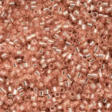 Burnished Copper Lined Cylin Beads, 25gm bulk bag