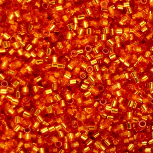 Orange Silver Lined Cylin Beads, 5g appx. Orange Silver Lined Cylin Beads, 5g appx.