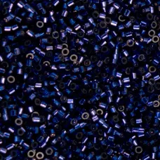 Dark Violet Silver Lined Cylin Beads, 25gm bulk bag