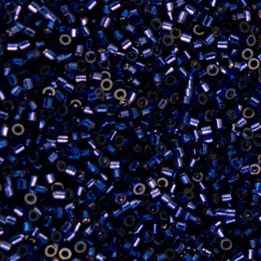 Dark Violet Silver Lined Cylin Beads, 5g appx. Dark Violet Silver Lined Cylin Beads, 5g appx.