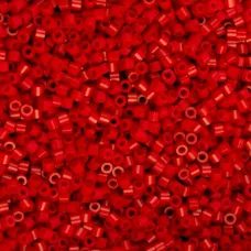 Dark Red Matte Cylin Beads, 25gm bulk bag