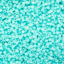 Matte Macaron - Blue Turquoise Cylin Beads, 25gm bulk bag