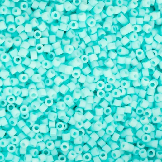Matte Macaron - Blue Turquoise Cylin Beads, 5g appx. Matte Macaron - Blue Turquoise Cylin Beads, 5g appx.