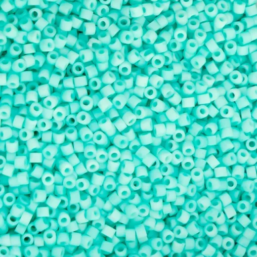 Matte Macaron - Green Turquoise Cylin Beads, 5g appx. Matte Macaron - Green Turquoise Cylin Beads, 5g appx.