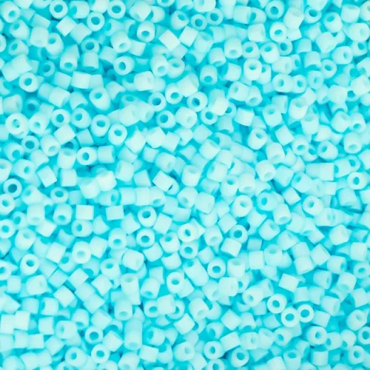 Matte Macaron - Light Blue Cylin Beads, 5g appx. Matte Macaron - Light Blue Cylin Beads, 5g appx.