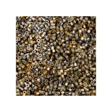 Gilded Halo Champagne Cylin Beads, 25gm bulk bag