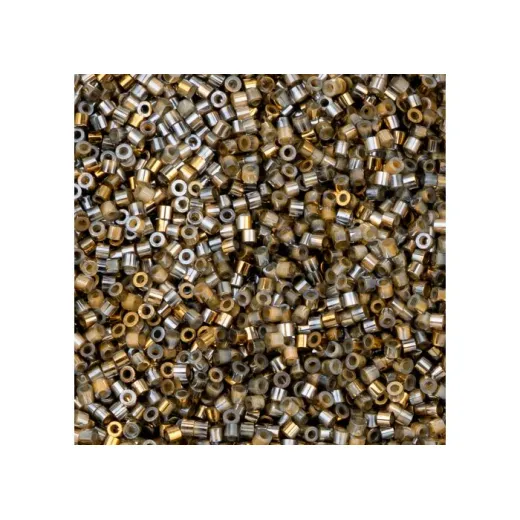 Gilded Halo Champagne Cylin Beads, 5g appx. Gilded Halo Champagne Cylin Beads, 5g appx.