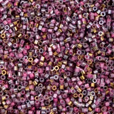 Gilded Halo  Opaque Pink Carnation Cylin Beads, 25gm bulk bag