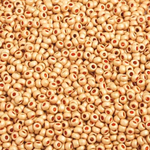Matte Metallic Gold Terra Dyed Size 10/0, approx.22g Matte Metallic Gold Terra Dyed Size 10/0, approx.22g