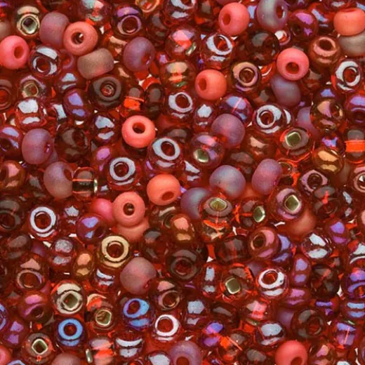 Orange/Red Mix, Size 6/0, 22g Orange/Red Mix, Size 6/0, 22g