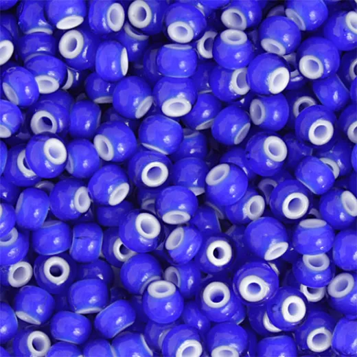 White Lined Cobalt Blue, Size 2/0, 22g White Lined Cobalt Blue, Size 2/0, 22g