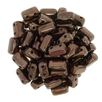 Dark Bronze 2-Hole Brick Bead - 3 x 6mm - Pack of 50 Dark Bronze 2-Hole Brick Bead - 3 x 6mm - Pack of 50