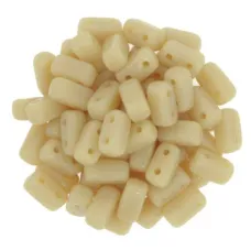 Opaque Light Beige 2-Hole Brick Bead - 3 x 6mm - Pack of 50 Opaque Light Beige 2-Hole Brick Bead - 3 x 6mm - Pack of 50