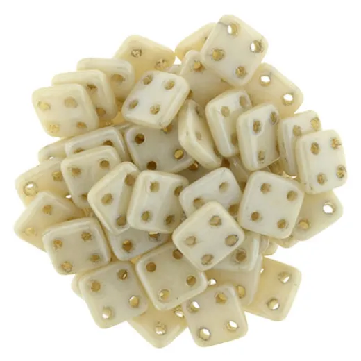 Luster Opaque Champagne 6mm Quadratile - 9gm bag Luster Opaque Champagne 6mm Quadratile - 9gm bag