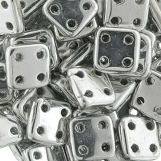 Silver Colour 6mm Quadratile - 9gm Approx Silver Colour 6mm Quadratile - 9gm Approx