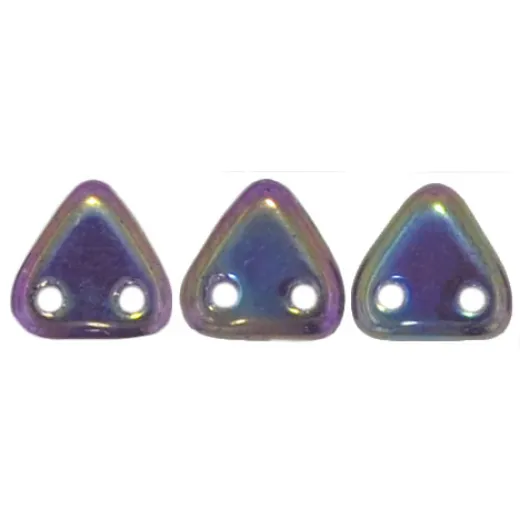 Purple Iris Czechmate Triangle Beads, approx 8g Purple Iris Czechmate Triangle Beads, approx 8g