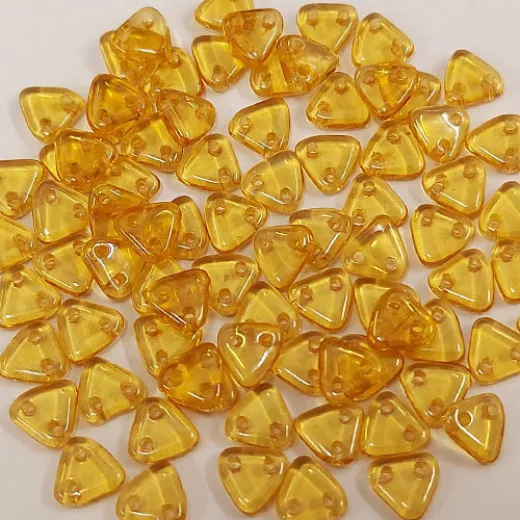 Topaz Champagne Luster Czechmate Triangle Beads, approx. 8g Topaz Champagne Luster Czechmate Triangle Beads, approx. 8g