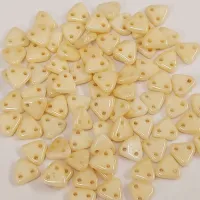 Opaque Luster Champagne Czechmate Triangle Beads, approx 8g