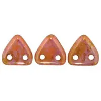 Luster Rose Gold Topaz Czechmate Triangle Beads, approx 8g