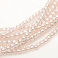 Pale Pink Shiny 2mm Glass Pearls, Approx 150 Beads