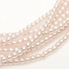 Pale Pink Shiny 2mm Glass Pearls, Approx 150 Beads