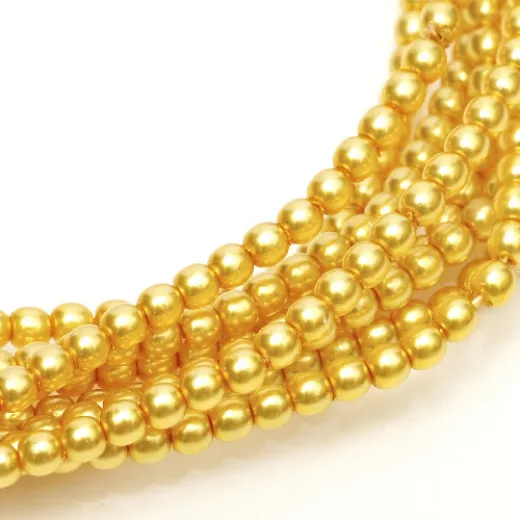 Sunglow Shiny 2mm Glass Pearls, Approx 150 Beads Sunglow Shiny 2mm Glass Pearls, Approx 150 Beads