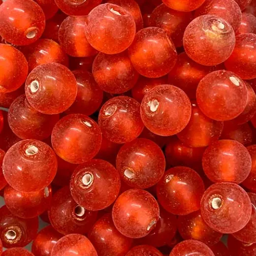 10mm Orange Foiled Glass Beads, Pack of 10 10mm Orange Foiled Glass Beads, Pack of 10
