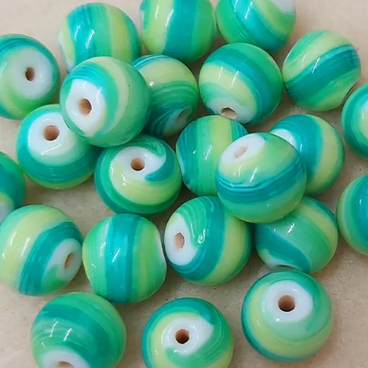 Ceramic Glazed 12mm Round Beads, Green, Wholesale Bag, Approx 250g Ceramic Glazed 12mm Round Beads, Green, Wholesale Bag, Approx 250g
