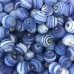 Matte Glass Swirls, 10mm Round, Blue, Pack of 10 Matte Glass Swirls, 10mm Round, Blue, Pack of 10
