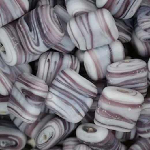 Matte Glass Swirls, Square Disc 15mm, Purple, Wholesale Bag 250gr Matte Glass Swirls, Square Disc 15mm, Purple, Wholesale Bag 250gr