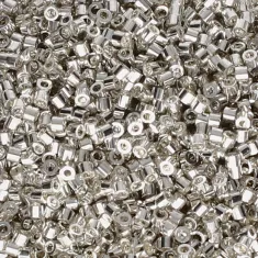 Metallic Silver Linea Beads, 30g pack