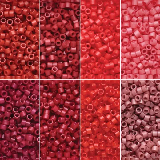 Crimson Crush Linea Bead Mix, 8 colour pack, 6g of each colour Crimson Crush Linea Bead Mix, 8 colour pack, 6g of each colour