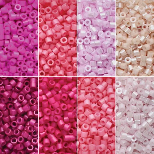 Pretty in pink Linea Bead Mix, 8 colour pack, 6g of each colour