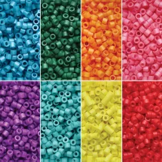 Rainbow Linea Bead Mix, 8 colour pack, 6g of each colour